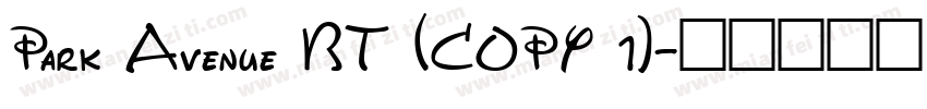 Park Avenue BT (COPY 1)字体转换
